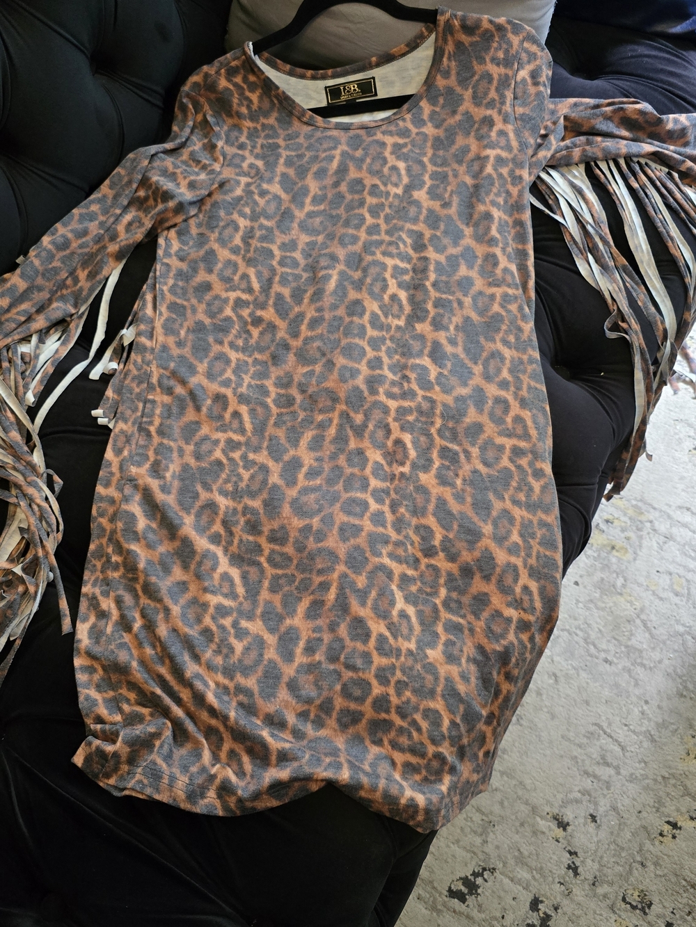 L&B Leopard Print Dress - Brown & Orange